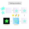 Picture of Amaonm 100 Pcs Colorful Glow in The Dark Luminous Stars Fluorescent Noctilucent Plastic Wall Stickers Murals Decals for Home Art Decor Ceiling Wall Decorate Kids Babys Bedroom Room Decorations