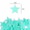 Picture of Amaonm 100 Pcs Colorful Glow in The Dark Luminous Stars Fluorescent Noctilucent Plastic Wall Stickers Murals Decals for Home Art Decor Ceiling Wall Decorate Kids Babys Bedroom Room Decorations