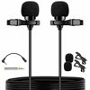 Picture of PoP voice Premium 16 Feet Dual-Head Lavalier Microphone, Professional Lapel Clip-on Omnidirectional Condenser Mic for Apple iPhone,Android,PC,Recording YouTube,Interview,Video Conference,Podcast