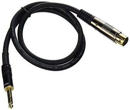 Monoprice 6ft Premier Series XLR Male to RCA Male Cable, 16AWG (Gold  Plated) 