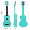 Picture of POMAIKAI Soprano Wood Ukulele kid Starter Uke Hawaii kids Guitar 21 Inch with Gig Bag for kids Students and Beginners (Blue)