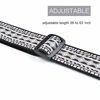 Picture of Amumu Hootenanny Embroidery Guitar Strap Black White Cotton for Acoustic, Electric and Bass Guitars with Strap Blocks & Headstock Strap Tie - 2" Wide