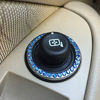 Picture of Bling Car Decor Blue Crystal Rhinestone Car Bling Ring Emblem Sticker, Bling Car Accessories for Women, Push to Start Button, Key Ignition Starter & Knob Ring, Interior Glam Car Decor Accessory (Blue)