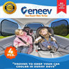 Picture of Car Sun Shades for Side and Rear Window (4 Pack) - Car Sunshade Protector - Protect your kids and pets in the back seat from sun glare and heat. Blocks over 98% of harmful UV Rays - Easy to Install,