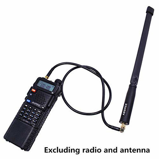 Picture of 23.6inch ABBREE AR-152 AR-148 Tactical Antenna SMA-Female Coaxial Extend Cable for Baofeng BF-888S UV-5R UV-82 UV-9R BF-F8HP 2 Way Radio