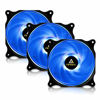 Picture of Antec 120mm Case Fan, PC Fans Blue LED, PC Case Computer Case Fan, 4-pin Molex Connector, F12 Series 3 Packs