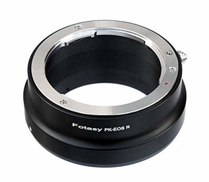 Picture of Fotasy Manual PK Lens to Canon EOS R Mount Adapter, PK EOS R, PK RF Adapter, Pentax K EOS R, PK EOS R Adpater, compatible with Pentax K Mount Lens & Canon EOS R Mirrorless Camera EOS R/ EOS RP