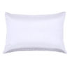 Picture of Aiking Home Solid Faux Silk Decorative Pillow Cover, Zipper Closure, 12 by 18 Inches, Pure White