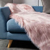 Picture of Ashler Soft Faux Sheepskin Fur Chair Couch Cover Pink Area Rug for Bedroom Floor Sofa Living Room 2 x 6 Feet