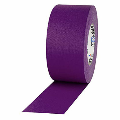 Picture of ProTapes Pro Gaff Premium Matte Cloth Gaffer's Tape With Rubber Adhesive, 11 mils Thick, 55 yds Length, 3" Width, Purple (Pack of 1)