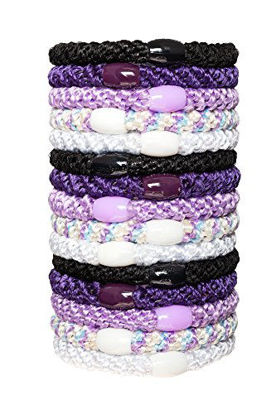 Picture of L. Erickson Grab and Go Pony Tube Hair Ties in Ultra Violet 15 Pack