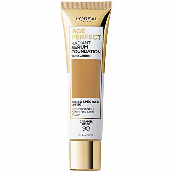 Picture of L'Oreal Paris Age Perfect Radiant Serum Foundation with SPF 50, Caramel Beige, 1 Ounce