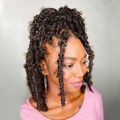 Picture of Niseyo 6 Packs Butterfly Locs Crochet Hair 12 Inch Pre Looped Distressed Locs Crochet Braids (12 Inch, 4#)
