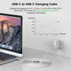 Picture of USB C to USB C Charging Cable, Cord Compatible with MacBook Pro, 12 inch, New Air 13 inch, 2020/2018 iPad Pro 12.9, 11, New Air 4, Google Pixel 2/3/4 XL, Nexus 6P, All PD USB C Charger, USB-IF, 6.6ft
