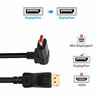 Picture of 8K/60Hz 90 Degree Right Angle Displayport 1.4 Cable Male to Male Right Angle Displayport 1.4 Cable Cord 8K/60Hz 4K/144Hz 1.8M/6FT