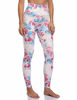 Picture of Colorfulkoala Women's High Waisted Pattern Leggings Full-Length Yoga Pants (XS, Pink  Blue Fallen Leaves)