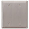 Picture of Amerelle Century Double Blank Steel Wallplate in Brushed Nickel