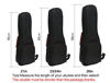 Picture of HOT SEAL 10MM Leather Handles Thick Durable Colorful Ukulele Case Bag with Storage (21in, Black)