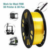 Picture of Silk Yellow PLA Satin Shiny 3D Printer Filament, 1.75mm Diameter 1kg Spool 2.2lbs Widely Support FDM 3D Printers, with Extra One Bag Filament Sample Gift DO3D