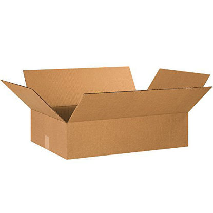 Picture of BOX USA B24166 Flat Corrugated Boxes, 24"L x 16"W x 6"H, Kraft (Pack of 20)
