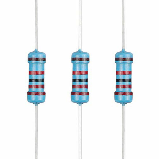 Picture of EDGELEC 100pcs 22K ohm Resistor 1/2w (0.5Watt) ±1% Tolerance Metal Film Fixed Resistor, Multiple Values of Resistance Optional