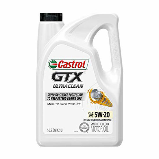 Picture of Castrol 03107 GTX 5W-20 Conventional Motor Oil - 5 Quart