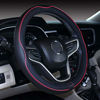 Picture of Microfiber Leather Car Medium Steering wheel Cover (14.5''-15'',Black Red)