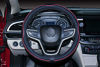 Picture of Microfiber Leather Car Medium Steering wheel Cover (14.5''-15'',Black Red)