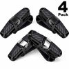 Picture of 4 Pieces Glasses Holders for Car Sun Visor, Sunglasses Holder Clip Hanger Eyeglasses Mount, Double-Ends Clip and 180 Degree Rotational Car Glasses Holder with Ticket Card Clip (Black, Silver)