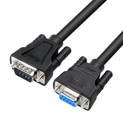 Picture of DTECH 5ft RS232 Serial Cable Extension Male to Female 9 Pin Straight Through