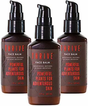 Picture of THRIVE Natural Face Moisturizer Lotion (3 Pack) - Non-Greasy Soothing Facial Moisturizer for Men & Women Made in USA with Natural & Organic Ingredients Keep Skin Hydrated & Help Soothe Skin