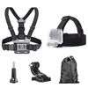 Picture of TEKCAM Action Camera Head Strap Chest Harness Belt Mount with Carrying Pouch Compatible with Gopro Hero 8 7 6/AKASO EK7000 Brave 4 V50/Crosstour 4k/Campark/DBPOWER/Dragon Touch Waterproof Camera