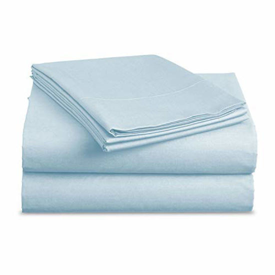 Picture of BASIC CHOICE Hypoallergenic Brushed Microfiber Bed Sheet Set, Sky Blue, Twin, 3 Pieces