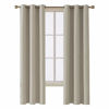 Picture of Deconovo Room Darkening Thermal Insulated Blackout Grommet Window Curtain Panel for Living Room, Light Beige, 42x84 Inch, 1 Panel