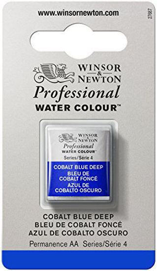 Picture of Winsor & Newton Professional Water Colour Paint, Half Pan, Cobalt Blue Deep