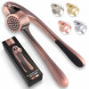 Picture of Zulay Premium Garlic Press - Soft Easy-Squeeze Ergonomic Handle, Sturdy Design Extracts More Garlic Paste Per Clove, Garlic Crusher for Nuts & Seeds, Professional Garlic Mincer & Ginger Press - Copper