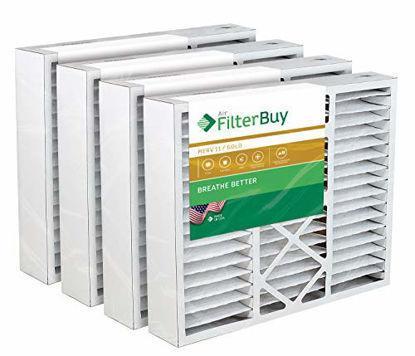 Picture of FilterBuy 22x24x5 Amana Goodman MFAH-L Compatible Pleated AC Furnace Air Filters (MERV 11, AFB Gold). Fits air cleaner models AHMAC-L MFAH-L. 4 Pack.