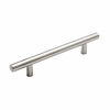 Picture of homdiy Cabinet Handles Brushed Nickel Cabinet Pulls - HD201SN Modern Drawer Handles Stainless Steel Cabinet Hardware 4-1/2in Hole Centers Kitchen Cabinet Handles Cupboard Handles