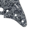 Picture of IKN SSS 11 Hole Strat Guitar Pickguard Tremolo Cavity Cover Backplate with Screws for Fender USA/Mexican Standard StratGuitar Part, 4Ply Gray Pearl