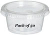 Picture of Reditainer - Plastic Disposable Portion Cups - Jello Shot Cup - The Perfect Souffle Cup (2 Ounce, Package of 50 Cups With Lids)