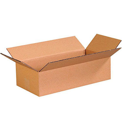 Picture of BOX USA B1684 Flat Corrugated Boxes, 16"L x 8"W x 4"H, Kraft (Pack of 25)