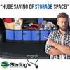 Picture of Starling's Car Trunk Organizer - Durable Storage SUV Cargo Organizer Adjustable (Blue, 3 Compartments)