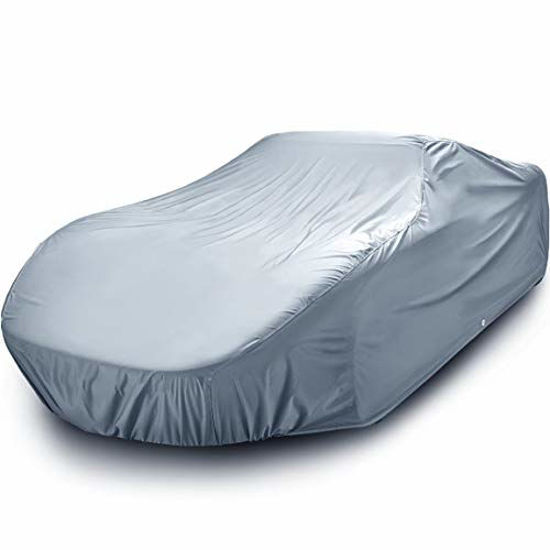 Picture of iCarCover {7-Year Full Warranty} All Weather Waterproof Snow Rain UV Sun Dust Protection Automobile Outdoor Coupe Sedan Hatchback Wagon Custom-Fit Full Body Auto Vehicle Car Cover - Cars Up to 215