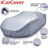 Picture of iCarCover {7-Year Full Warranty} All Weather Waterproof Snow Rain UV Sun Dust Protection Automobile Outdoor Coupe Sedan Hatchback Wagon Custom-Fit Full Body Auto Vehicle Car Cover - Cars Up to 215