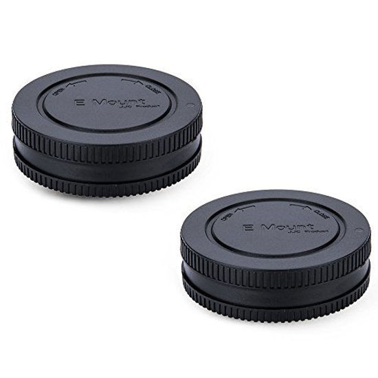 Picture of Rear Lens Cap & Body Cap JJC Rear Lens Cover Body Cover for Sony E Mount A6600 A6500 A6400 A6300 A6100 A6000 A5100 A5000 A9 A7 III II A7R III II A7s II A7S NEX-5 NEX-6 Replace Sony ALC-B1EM -2Pack