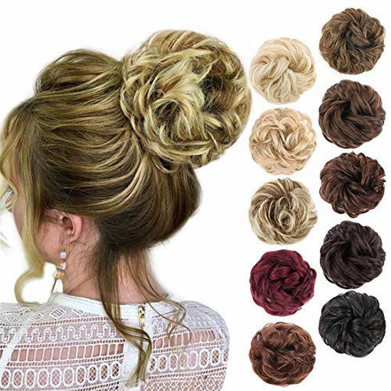 Picture of MORICA 1PCS Messy Hair Bun Hair Scrunchies Extension Curly Wavy Messy Synthetic Chignon for Women Updo Hairpiece