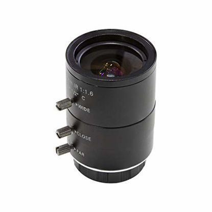 Picture of Arducam 4-12mm Varifocal C-Mount Lens for Raspberry Pi HQ Camera, with C-CS Adapter