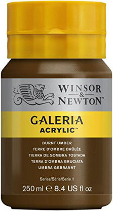 Picture of Winsor & Newton Galeria Acrylic Paint, 250-ml Bottle, Burnt Umber