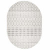 Picture of nuLOOM Moroccan Blythe Area Rug, 4' x 6' Oval, Grey/Off-White