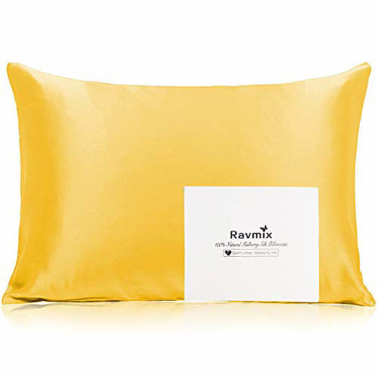 100% Mulberry Silk Pillowcase Pure ,21 Momme Both Side Real Silk  Pillowcases Hidden Zippered Slip Silk Pillowcase Hypoallergenic Soft  Breathable for